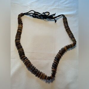 Tribal privative adjustable Brown and Black wood bead belt African boho